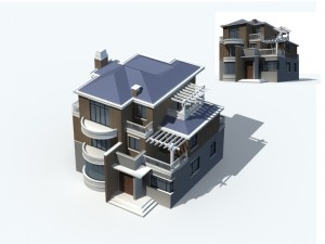 city - villa 11117 3D-Modell