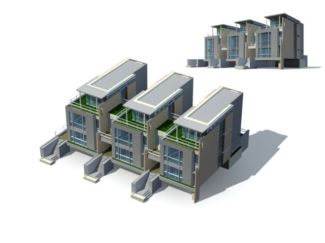 city - villa 11122 Model 3D .c4d .max .obj .3ds .fbx .stl .blend 