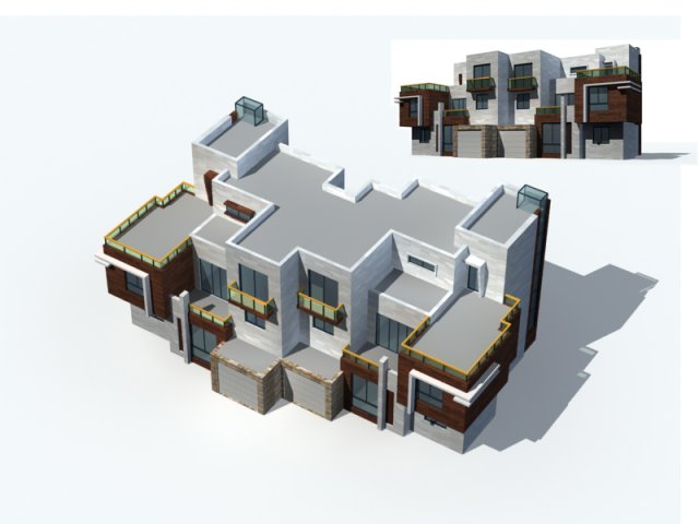 city - villa 11124 3D Model .c4d .max .obj .3ds .fbx .stl .blend 