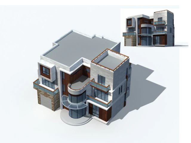 city - villa 11125 3D Model .c4d .max .obj .3ds .fbx .stl .blend 