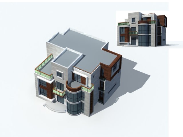 city - villa 11126 Modèle 3D .c4d .max .obj .3ds .fbx .stl .blend 