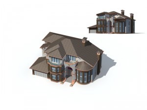 city - villa 11132 3D-Modell