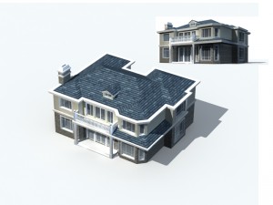 city - villa 11133 Modello 3D