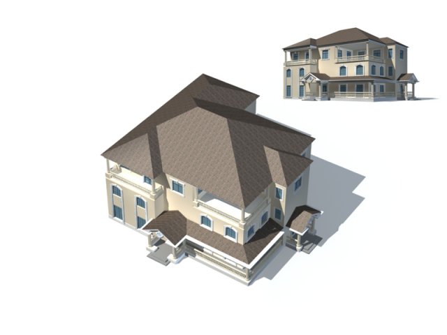 city - villa 11135 3D Model .c4d .max .obj .3ds .fbx .stl .blend 