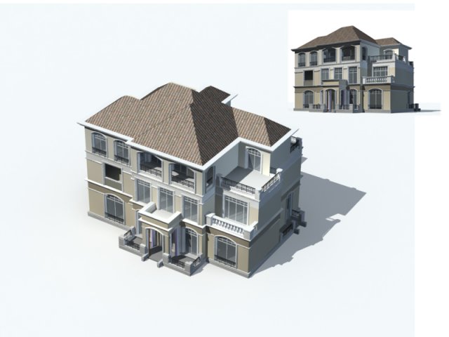 city - villa 11138 Modèle 3D .c4d .max .obj .3ds .fbx .stl .blend 