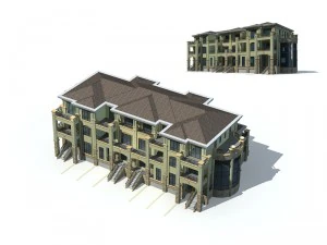 місто - вілла 11139 3D Модель