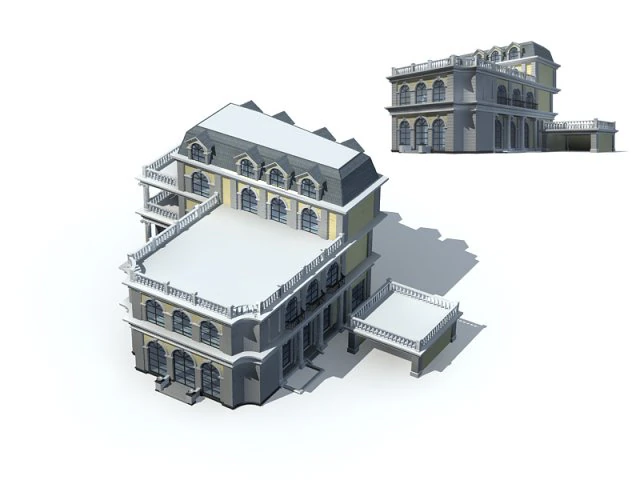 city - villa 11140 3D Model .c4d .max .obj .3ds .fbx .stl .blend 