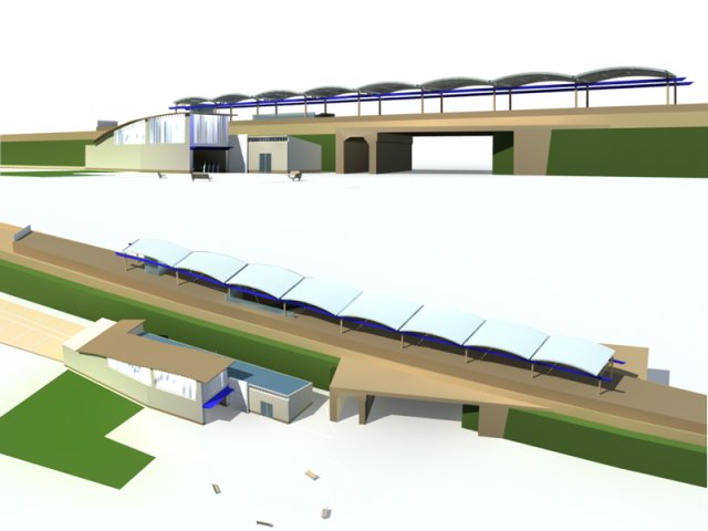 city bus terminal station design - 01 3D मॉडल .c4d .max .obj .3ds .fbx .stl .blend 