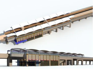 city bus terminal station design - 02 3D Model