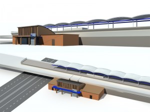 city bus terminal station design - 04 3D Model