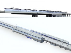 city bus terminal station design - 06 3D 모델