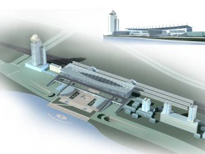 city bus terminal station design - 07 3D Model