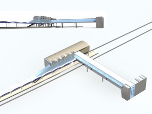 city bus terminal station design - 08 3D Model