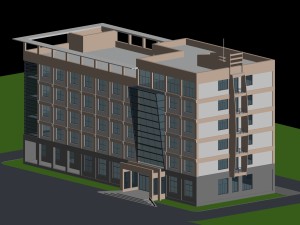 city office building construction avant-garde design hotel - 05 3D 模型