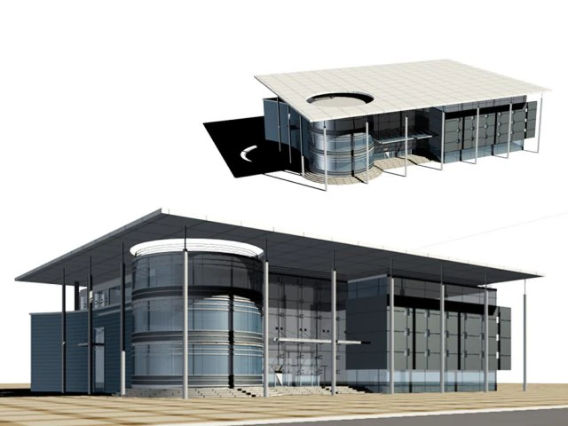 city office building construction avant-garde design hotel - 11 3D Model .c4d .max .obj .3ds .fbx .stl .blend 