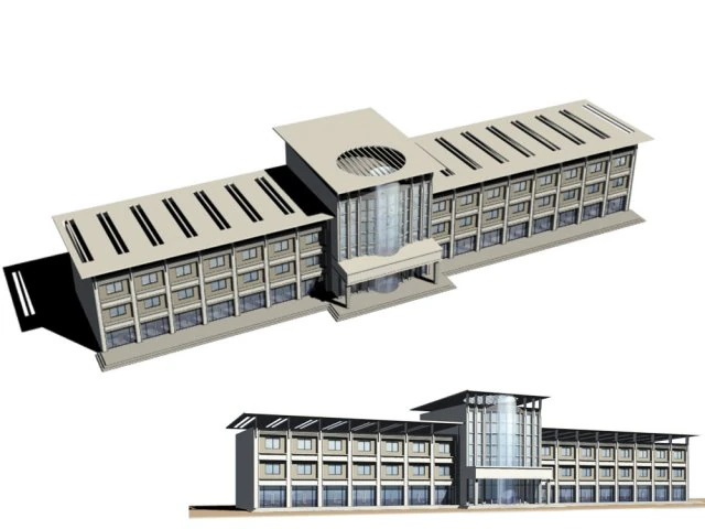 city office building construction avant-garde design hotel - 12 3D Model .c4d .max .obj .3ds .fbx .stl .blend