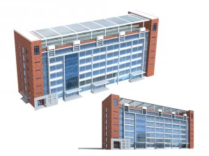 city office building construction avant-garde design hotel - 14 3D Model