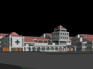 city office building construction avant-garde design hotel - 15 3D Model