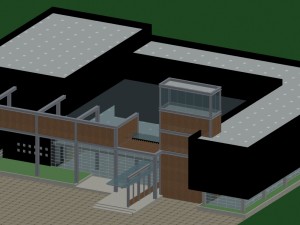 city office building construction avant-garde design hotel - 16 3D Model