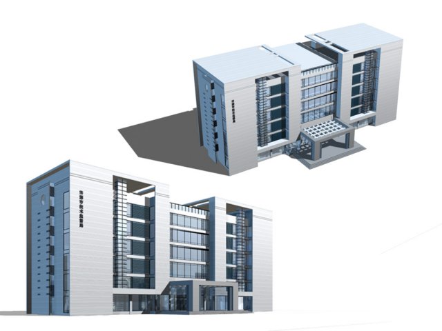 city office building construction avant-garde design hotel - 17 3D Модель .c4d .max .obj .3ds .fbx .stl .blend 