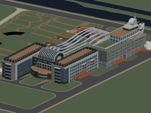city office building construction avant-garde design hotel - 22 3D Model