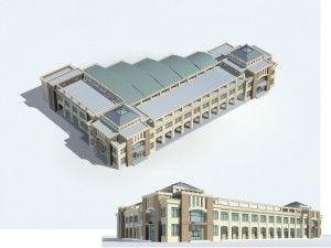 city office building construction avant-garde design hotel - 36 Modelo 3D