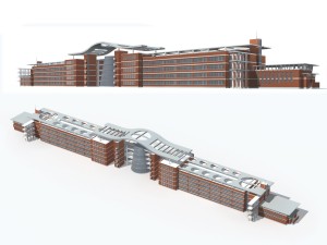 city office building construction avant-garde design hotel - 47 Modelo 3D
