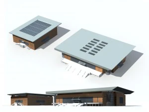 city office building construction avant-garde design hotel - 58 3D Model