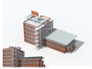 city office building construction avant-garde design hotel - 60 3D Model