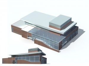 city office building construction avant-garde design hotel - 61 3D 모델