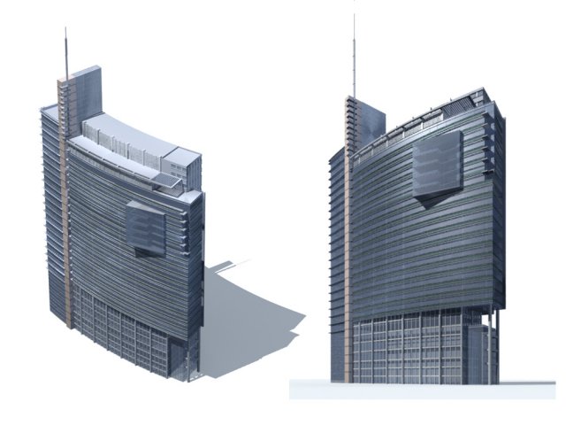 city office building construction avant-garde design hotel - 64 Modelo 3D .c4d .max .obj .3ds .fbx .stl .blend 