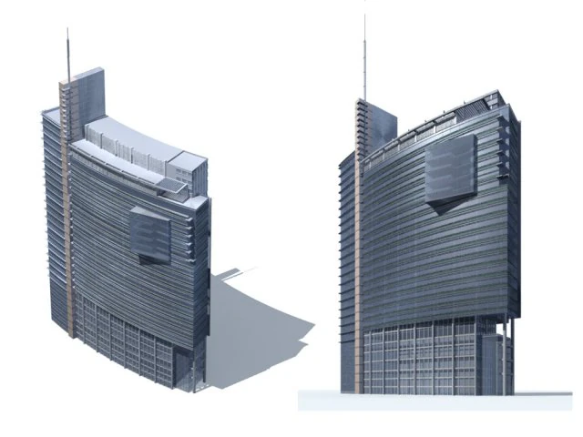 city office building construction avant-garde design hotel - 64 3D Model .c4d .max .obj .3ds .fbx .stl .blend 