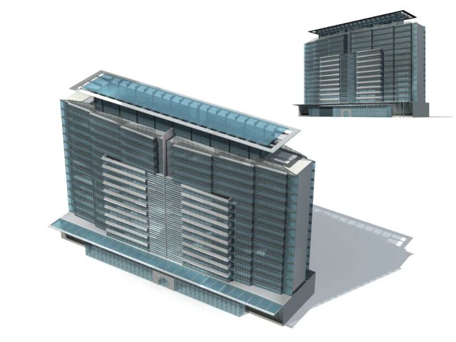 city office building construction avant-garde design hotel - 65 3D Model .c4d .max .obj .3ds .fbx .stl .blend 