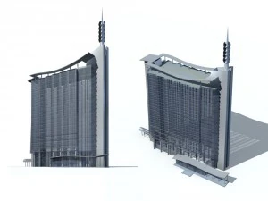 costruzione di edifici per uffici cittadini hotel di design all'avanguardia - 66 Modello 3D
