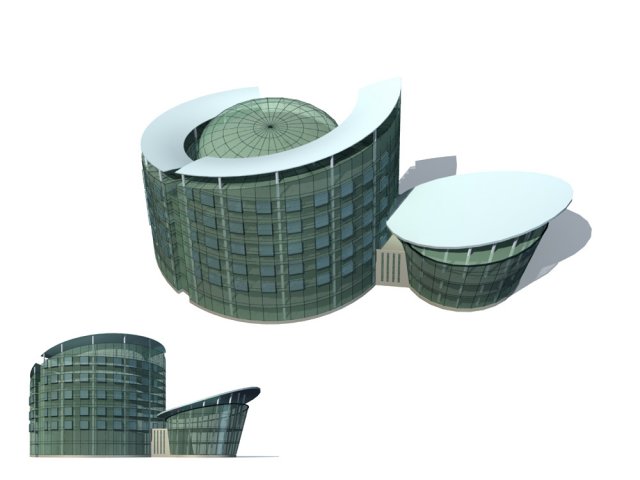 city office building construction avant-garde design hotel - 69 Model 3D .c4d .max .obj .3ds .fbx .stl .blend 