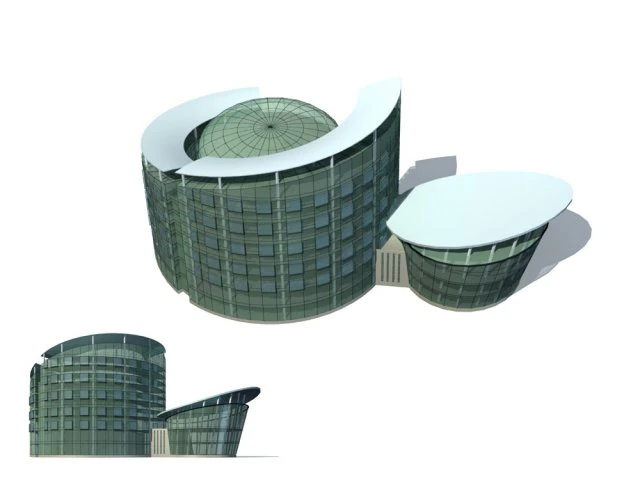 city office building construction avant-garde design hotel - 69 3D Model .c4d .max .obj .3ds .fbx .stl .blend