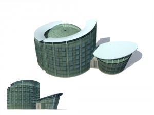 city office building construction avant-garde design hotel - 69 Model 3D