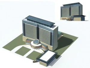 costruzione di edifici per uffici cittadini hotel di design all'avanguardia - 75 Modello 3D