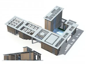 costruzione di edifici per uffici cittadini hotel di design all'avanguardia - 78 Modello 3D