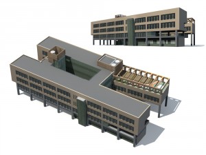 city office building construction avant-garde design hotel - 83 Modèle 3D