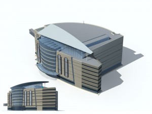 city office building construction avant-garde design hotel - 86 3D Model