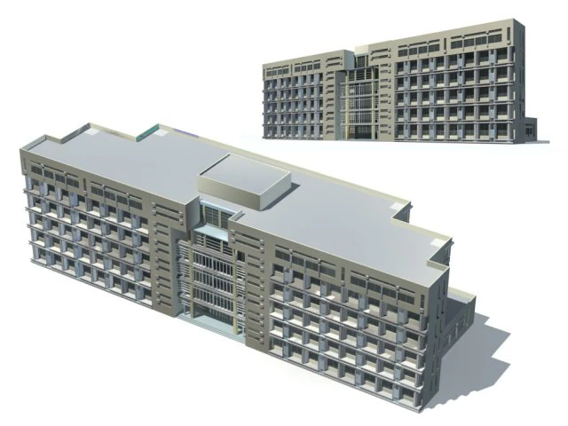 city office building construction avant-garde design hotel - 87 3D Model .c4d .max .obj .3ds .fbx .stl .blend 