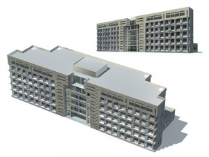 city office building construction avant-garde design hotel - 87 Modelo 3D