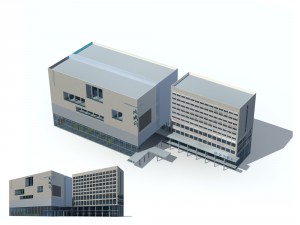 city office building construction avant-garde design hotel - 92 Modèle 3D
