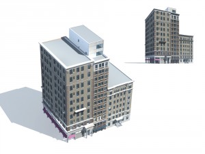 city office building construction avant-garde design hotel - 94 Modèle 3D