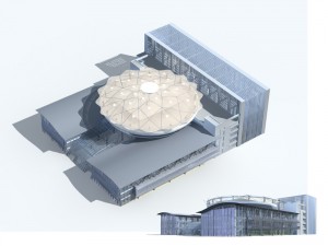 city office building construction avant-garde design hotel - 112 3D Model
