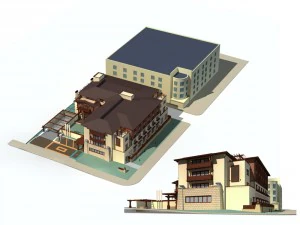 costruzione di edifici per uffici cittadini hotel di design all'avanguardia - 115 Modello 3D