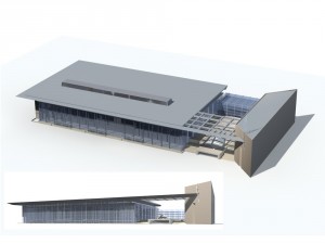 city office building construction avant-garde design hotel - 130 Model 3D