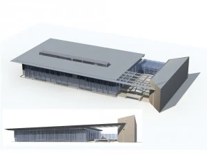 市役所ビル建設前衛デザインホテル - 130 3Dモデル