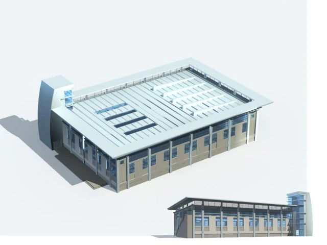 city office building construction avant-garde design hotel - 134 3D Model .c4d .max .obj .3ds .fbx .stl .blend 